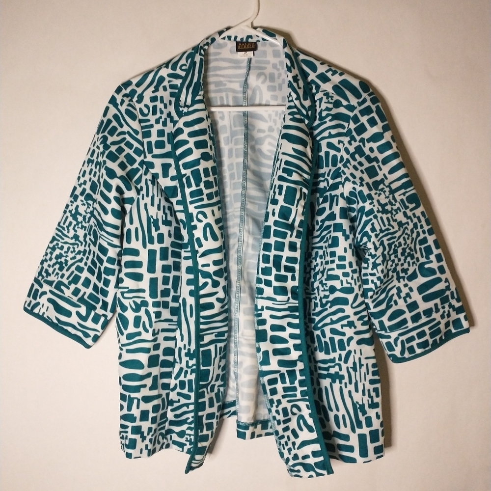 Salon studio women's patterned smock size LP